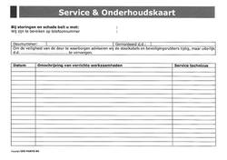 Service en Onderhoudskaart
